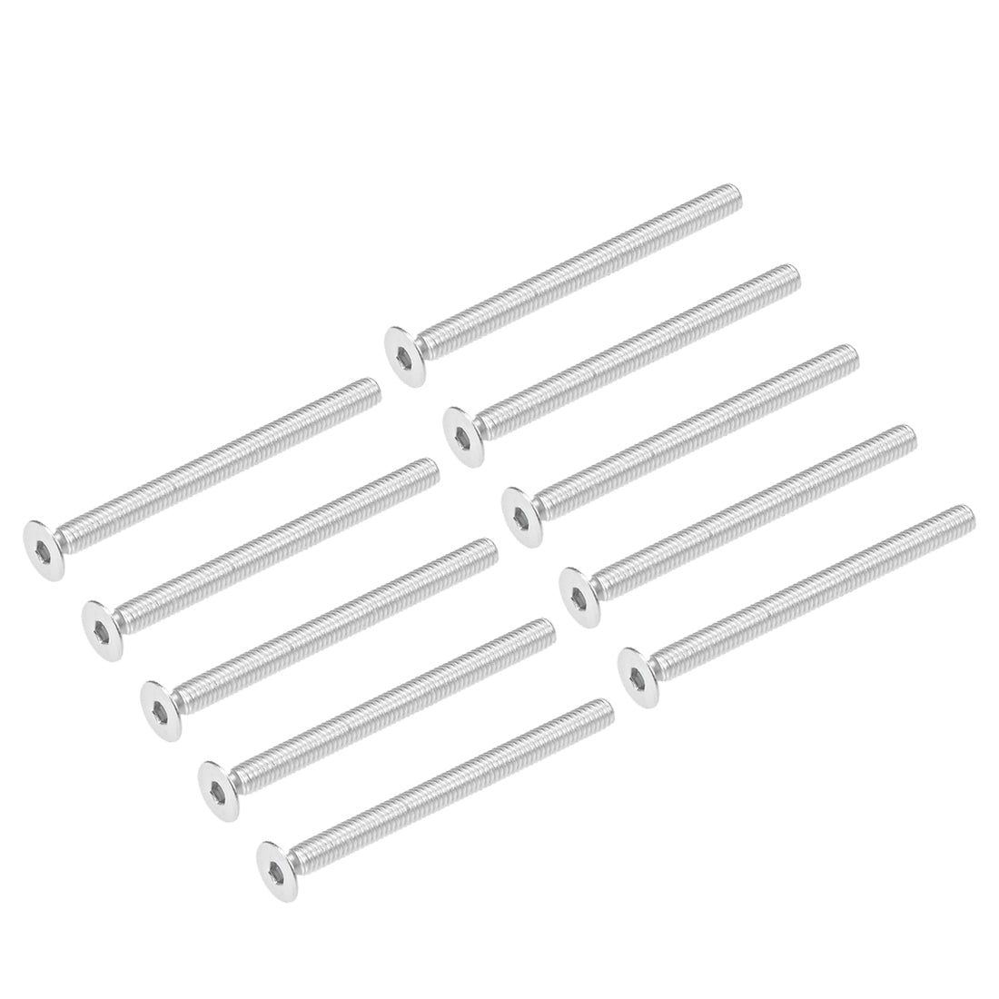 uxcell Uxcell Flat Head Machine Screws Hex Screw 304 Stainless Steel  Bolts 30Pcs