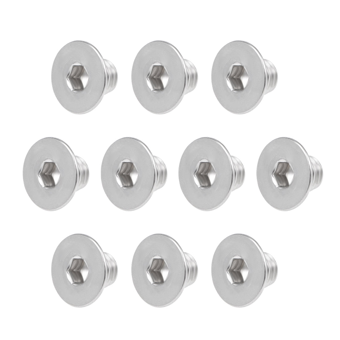 uxcell Uxcell Flat Head Machine Screws Inner Hex 304 Stainless Steel Fasteners Bolts 40pcs