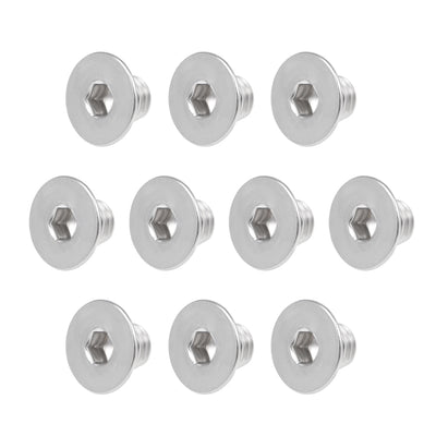 Harfington Uxcell Flat Head Machine Screws Inner Hex 304 Stainless Steel Fasteners Bolts 40pcs