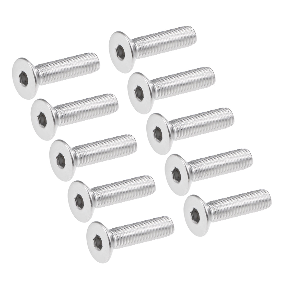 uxcell Uxcell Flat Head Machine Screws Inner Hex Screw Stainless Steel Bolts 20Pcs