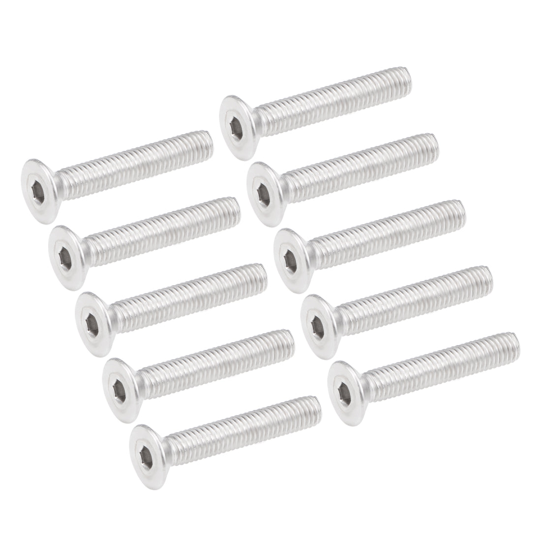 uxcell Uxcell Flat Head Machine Screws Inner Hex Screw Stainless Steel Bolts 20Pcs