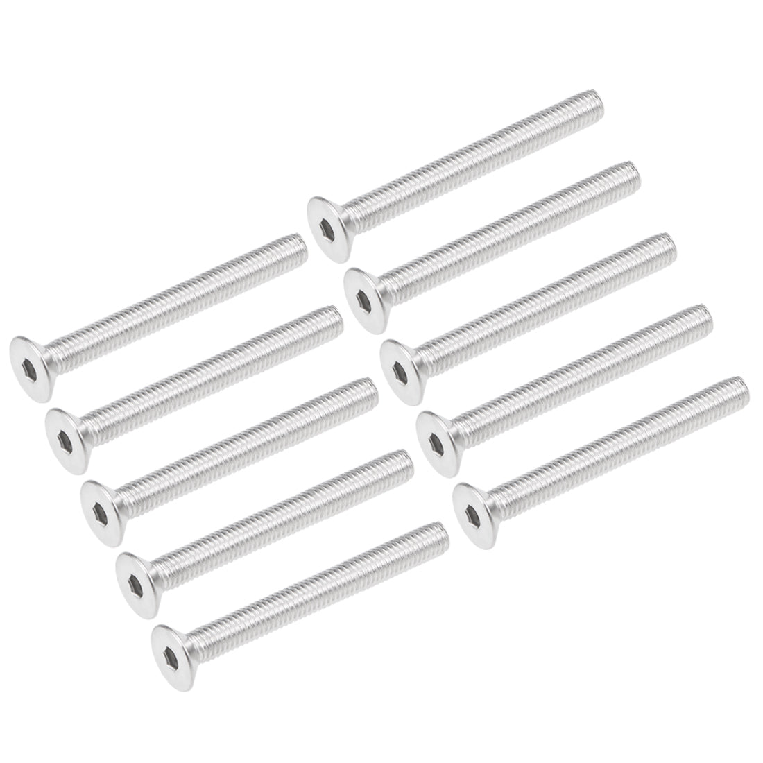 uxcell Uxcell Flat Head Machine Screws Inner Hex Screw Stainless Steel Bolts 20Pcs