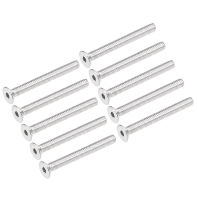 Harfington Uxcell Flat Head Machine Screws Inner Hex Screw Stainless Steel Bolts 20Pcs