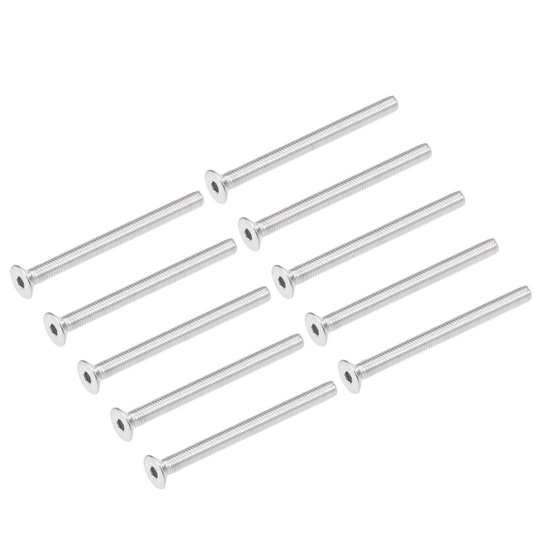 uxcell Uxcell Flat Head Machine Screws Inner Hex Screw Stainless Steel Bolts 20Pcs