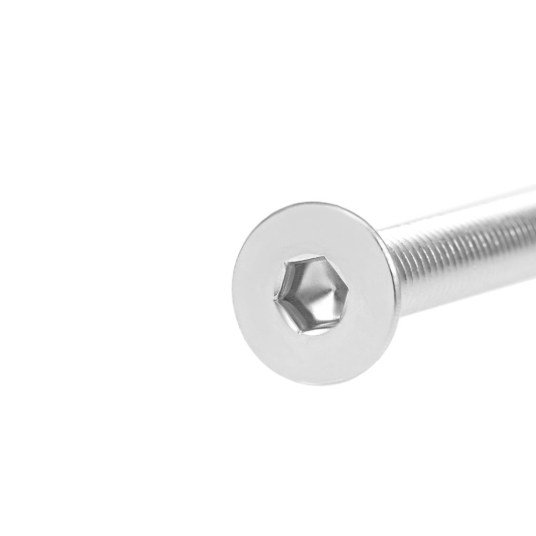 uxcell Uxcell Flat Machine Screws Inner Hex Screw 304 Stainless Steel Fasteners Bolts 20Pcs