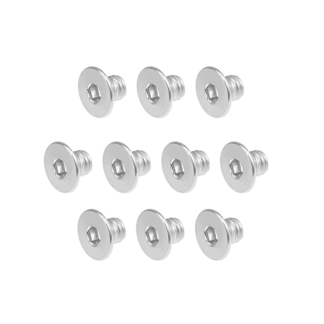 uxcell Uxcell Flat Machine Screws Inner Hex Screw 304 Stainless Steel Fasteners Bolt