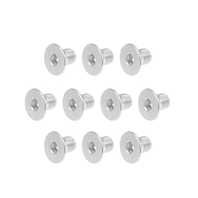 Harfington Uxcell Flat Machine Screws Inner Hex Screw 304 Stainless Steel Fasteners Bolt