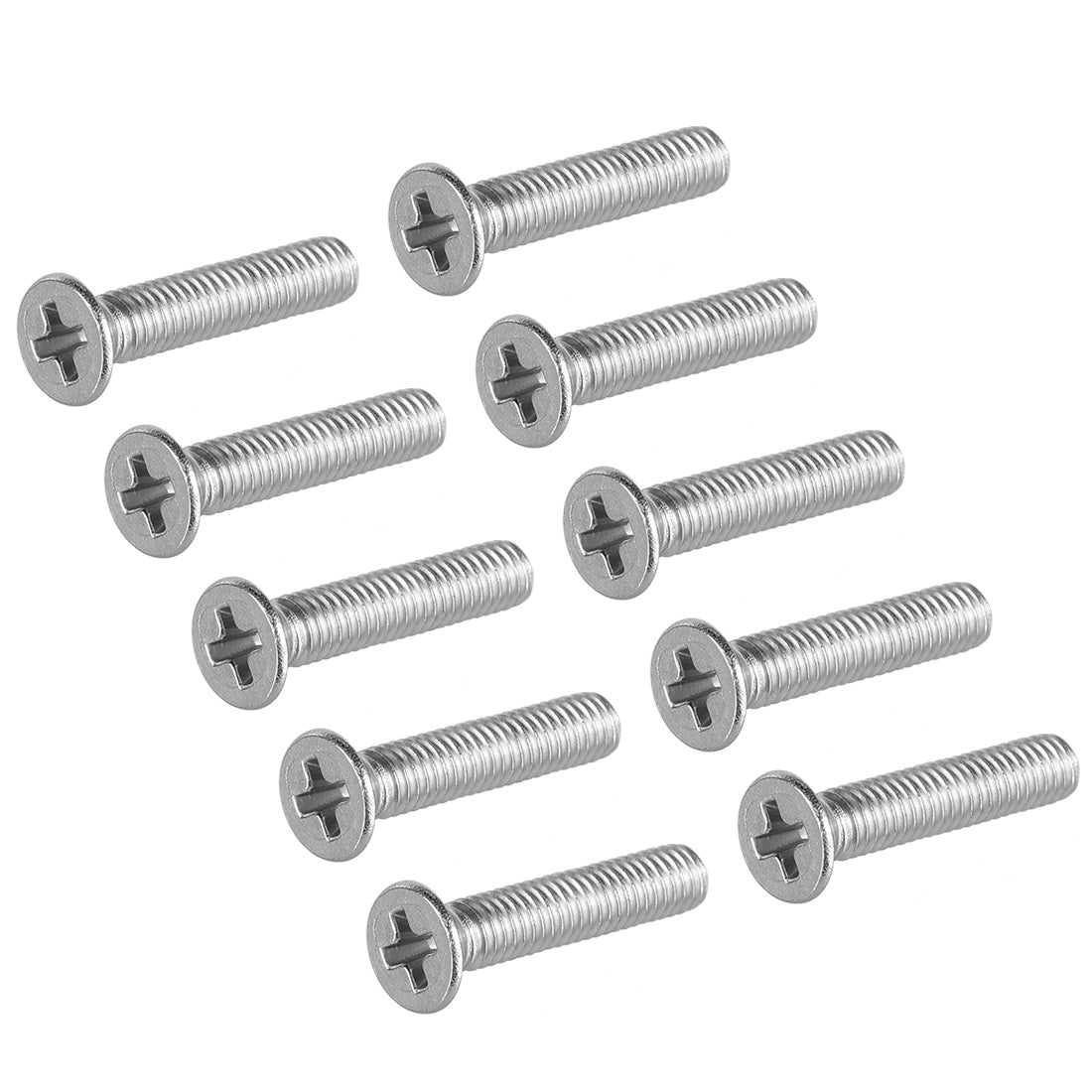 uxcell Uxcell Flat Head Machine Screws Inner Phillips Screw 304 Steel Fasteners Bolts 50pcs