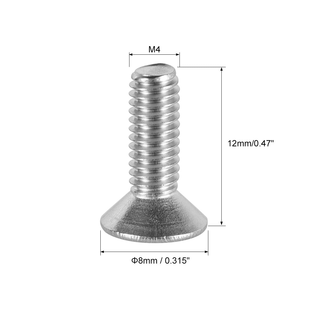 uxcell Uxcell Flat Head Machine Screws Inner Phillips Screw 304 Steel Fasteners Bolts 50pcs