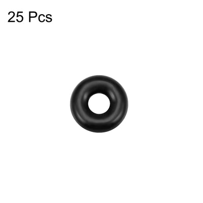 Harfington Uxcell O-Rings Nitrile Rubber 1.5mm Inner Diameter 4.5mm OD 1.5mm Width Round Seal Gasket 25 Pcs