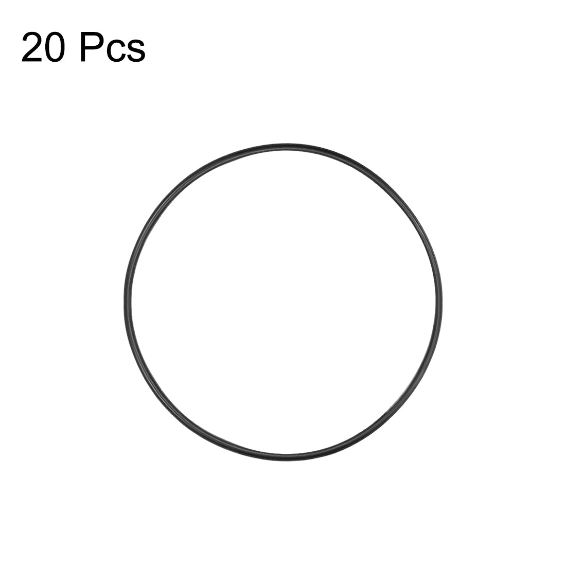 uxcell Uxcell O-Rings Nitrile Rubber 53mm Inner Diameter 56mm OD 1.5mm Width Round Seal Gasket 20 Pcs
