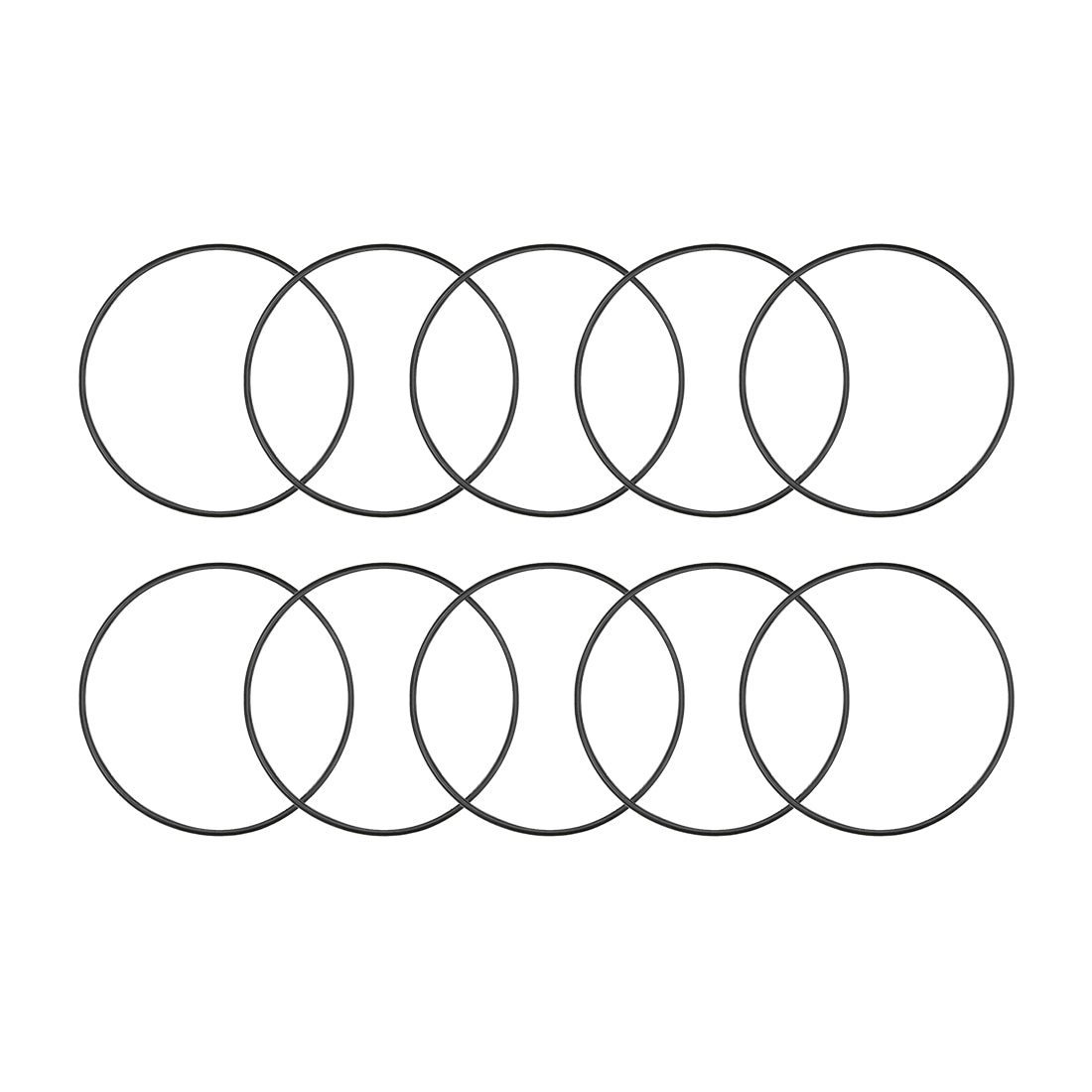 uxcell Uxcell O-Rings Nitrile Rubber 55mm Inner Diameter 58mm OD 1.5mm Width Round Seal Gasket 10 Pcs