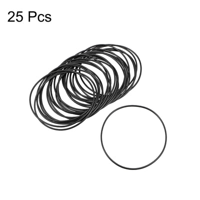 Harfington Uxcell O-Rings Nitrile Rubber 59mm Inner Diameter 62mm OD 1.5mm Width Round Seal Gasket 25 Pcs