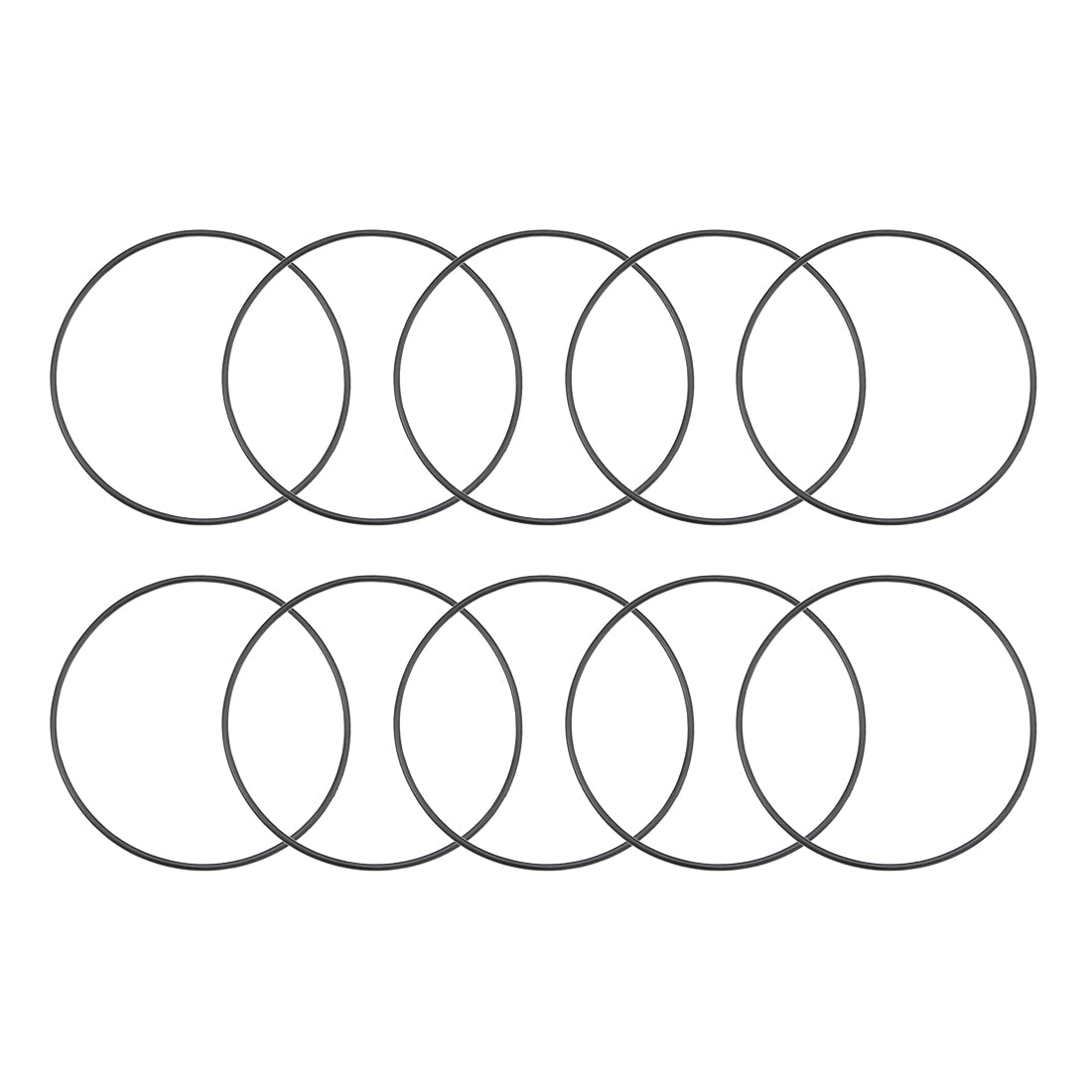 uxcell Uxcell O-Rings Nitrile Rubber 60mm Inner Diameter 63mm OD 1.5mm Width Round Seal Gasket 10 Pcs