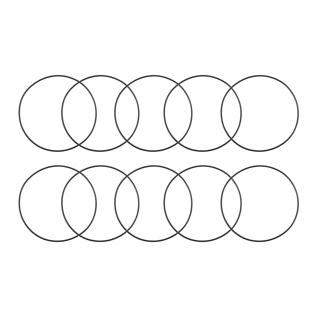 uxcell Uxcell O-Rings Nitrile Rubber 72mm Inner Diameter 75mm OD 1.5mm Width Round Seal Gasket 10 Pcs
