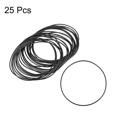 Harfington Uxcell O-Rings Nitrile Rubber 72mm Inner Diameter 75mm OD 1.5mm Width Round Seal Gasket 25 Pcs