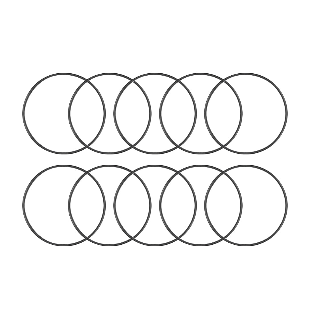 uxcell Uxcell O-Rings Nitrile Rubber 43mm Inner Diameter 46mm OD 1.5mm Width Round Seal Gasket 10 Pcs