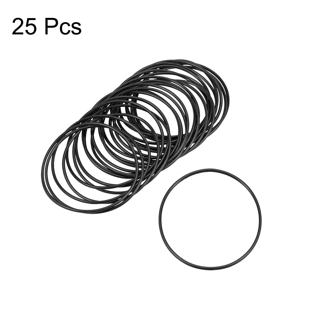 uxcell Uxcell O-Rings Nitrile Rubber 43mm Inner Diameter 46mm OD 1.5mm Width Round Seal Gasket 25 Pcs