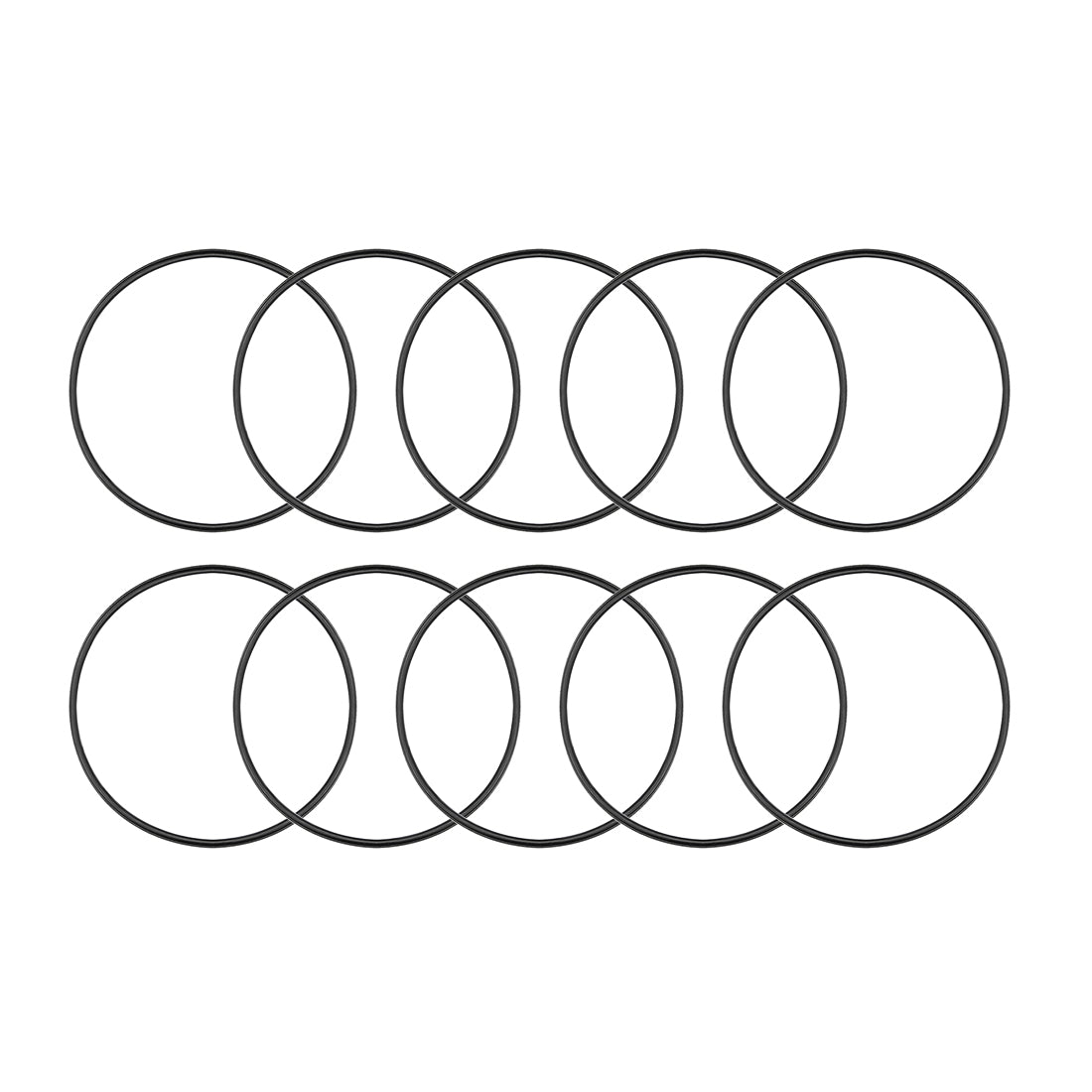 uxcell Uxcell O-Rings Nitrile Rubber 49mm Inner Diameter 52mm OD 1.5mm Width Round Seal Gasket 10 Pcs