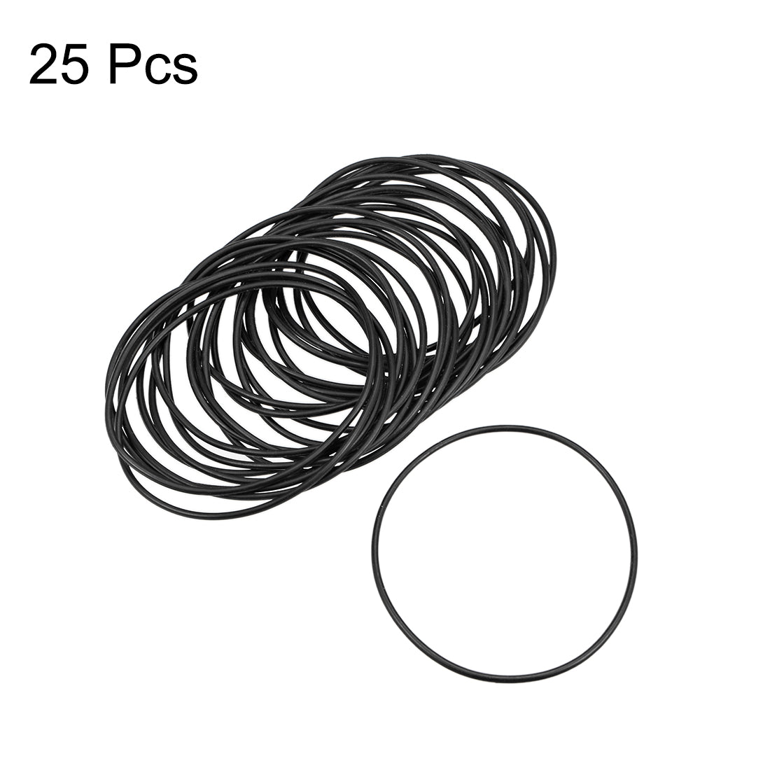 uxcell Uxcell O-Rings Nitrile Rubber 49mm Inner Diameter 52mm OD 1.5mm Width Round Seal Gasket 25 Pcs