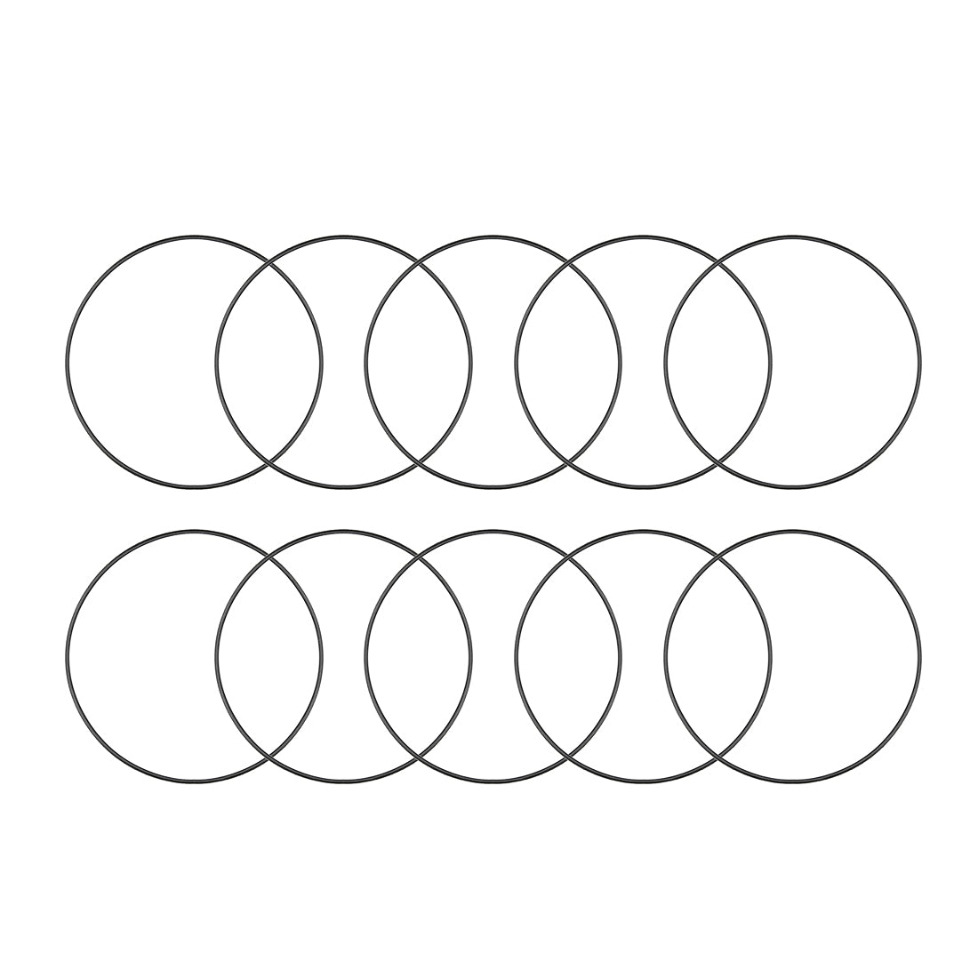 uxcell Uxcell O-Rings Nitrile Rubber 79mm Inner Diameter 82mm OD 1.5mm Width Round Seal Gasket 10 Pcs