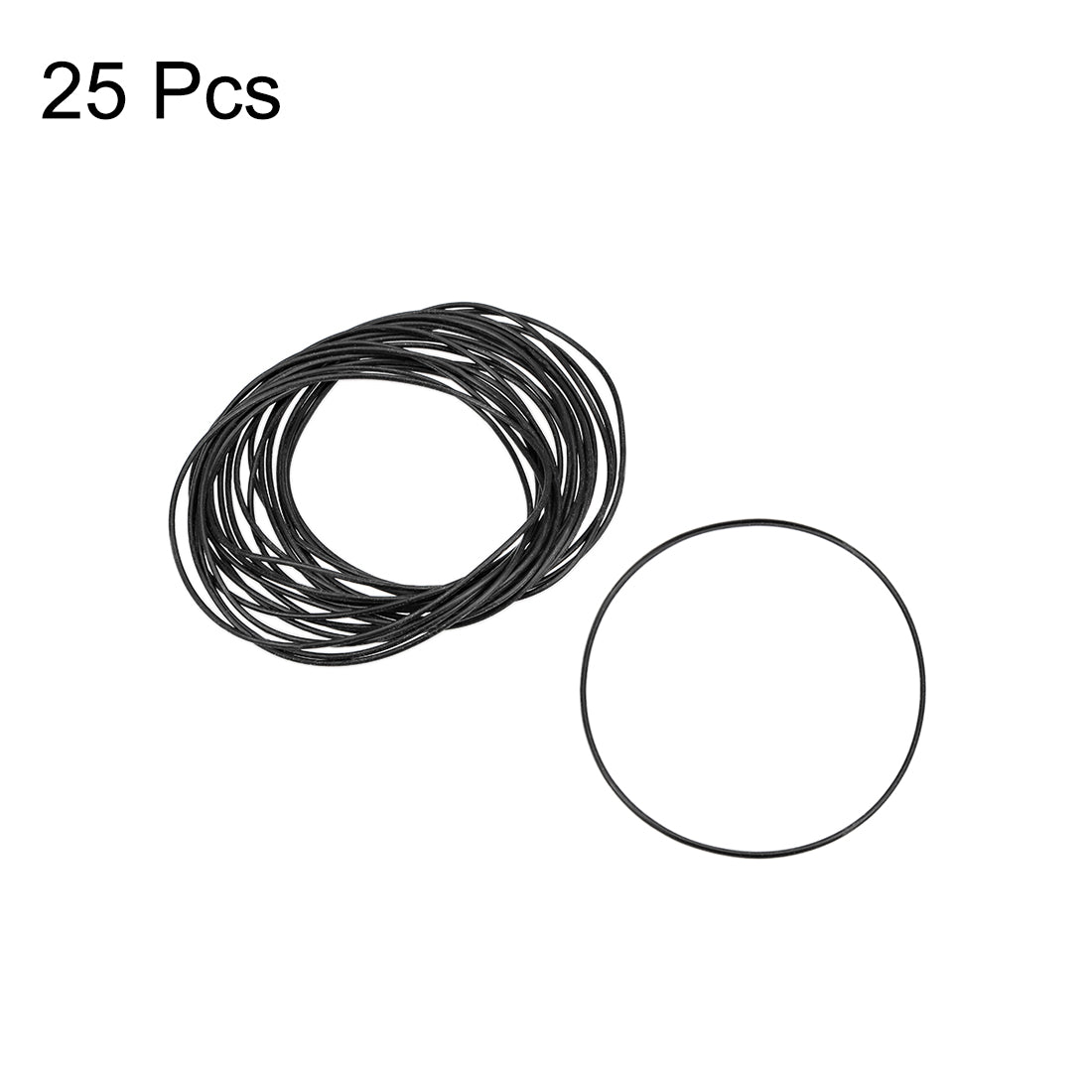 uxcell Uxcell O-Rings Nitrile Rubber 79mm Inner Diameter 82mm OD 1.5mm Width Round Seal Gasket 25 Pcs