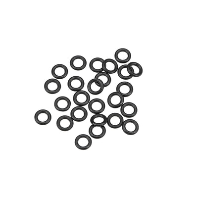 uxcell Uxcell O-Rings Nitrile Rubber 2.6mm Inner Diameter 4.6mm OD 1mm Width Round Seal Gasket 25 Pcs