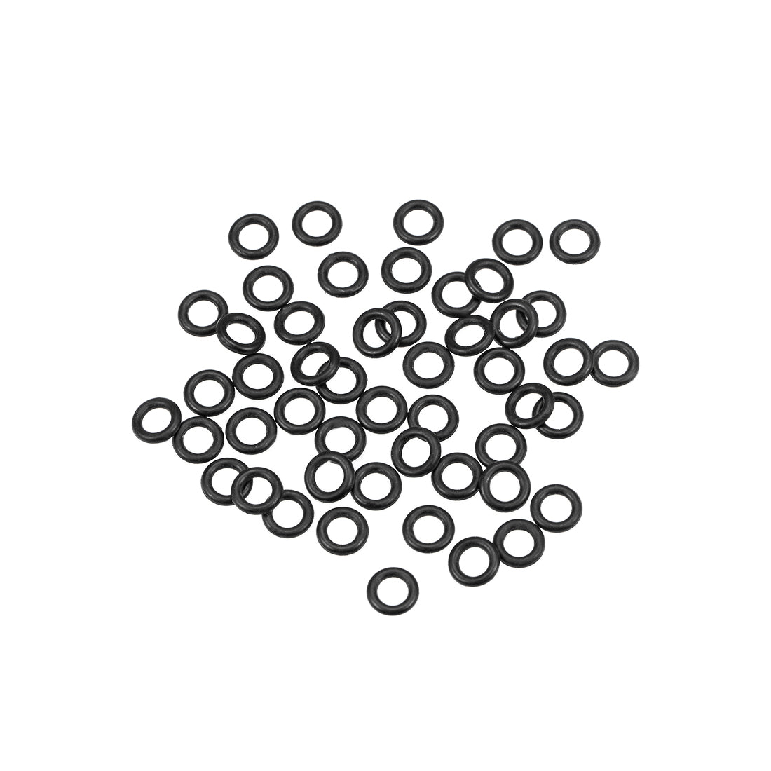 uxcell Uxcell O-Rings Nitrile Rubber 2.6mm Inner Diameter 4.6mm OD 1mm Width Round Seal Gasket 50 Pcs