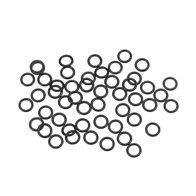 uxcell Uxcell O-Rings Nitrile Rubber 4.5mm Inner Diameter 6.5mm OD 1mm Width Round Seal Gasket 50 Pcs