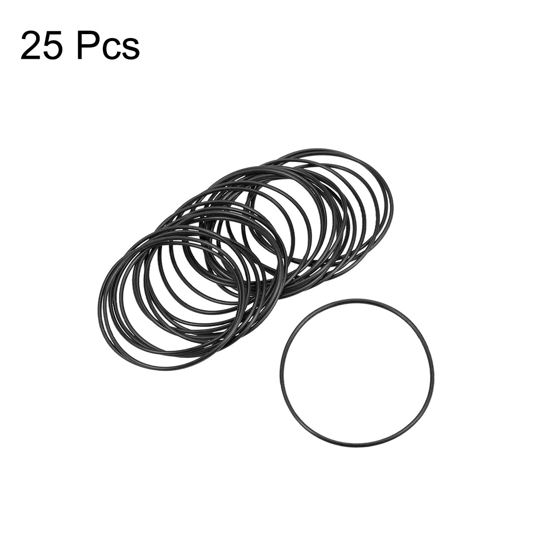 uxcell Uxcell O-Rings Nitrile Rubber 33mm Inner Diameter 35mm OD 1mm Width Round Seal Gasket 25 Pcs
