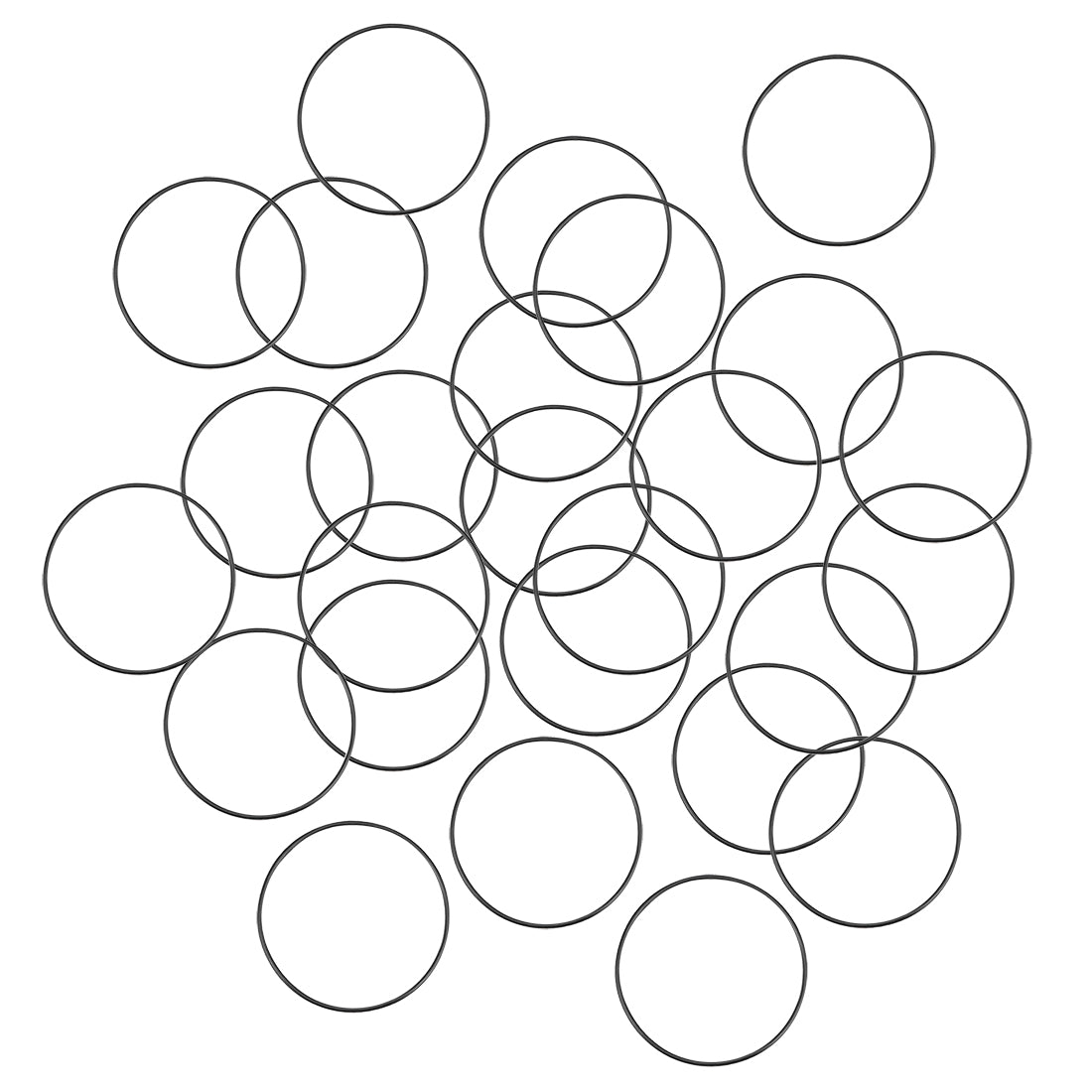 uxcell Uxcell O-Rings Nitrile Rubber 33mm Inner Diameter 35mm OD 1mm Width Round Seal Gasket 25 Pcs