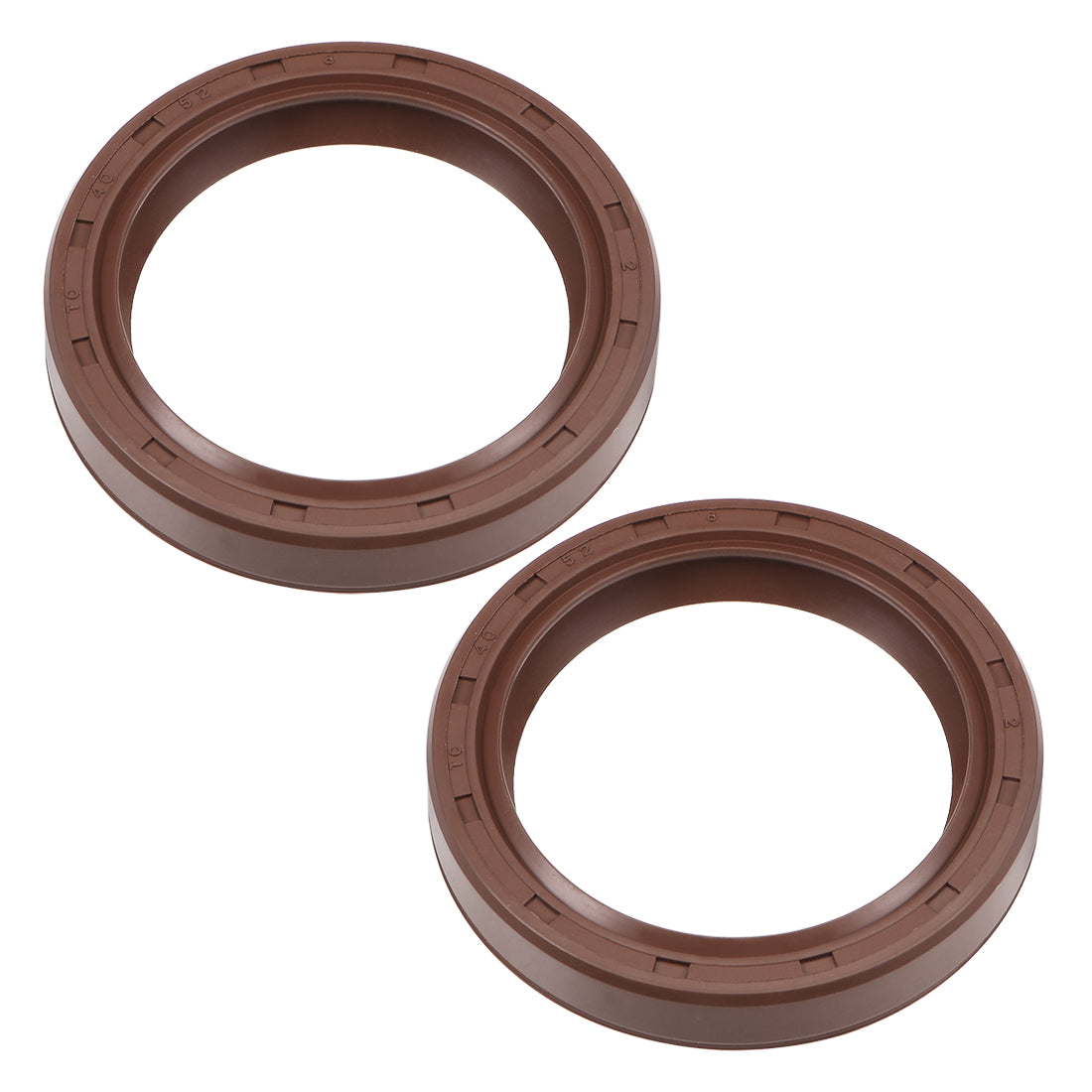 Harfington Oil Seal 40mm Inner Dia Fluorine Rubber Double Lip Seals 2Pcs