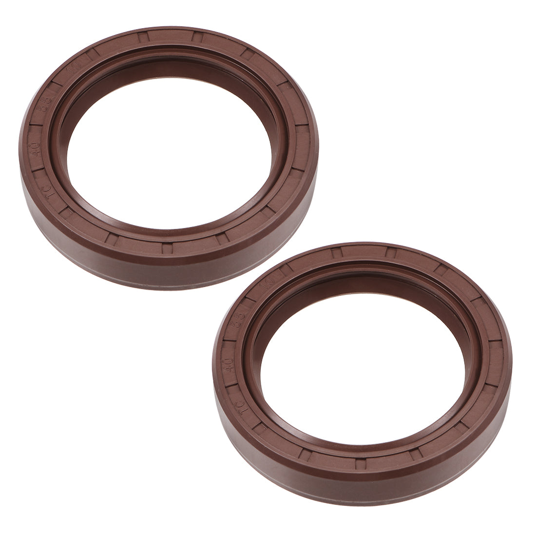 Harfington Oil Seal 40mm Inner Dia Fluorine Rubber Double Lip Seals 2Pcs