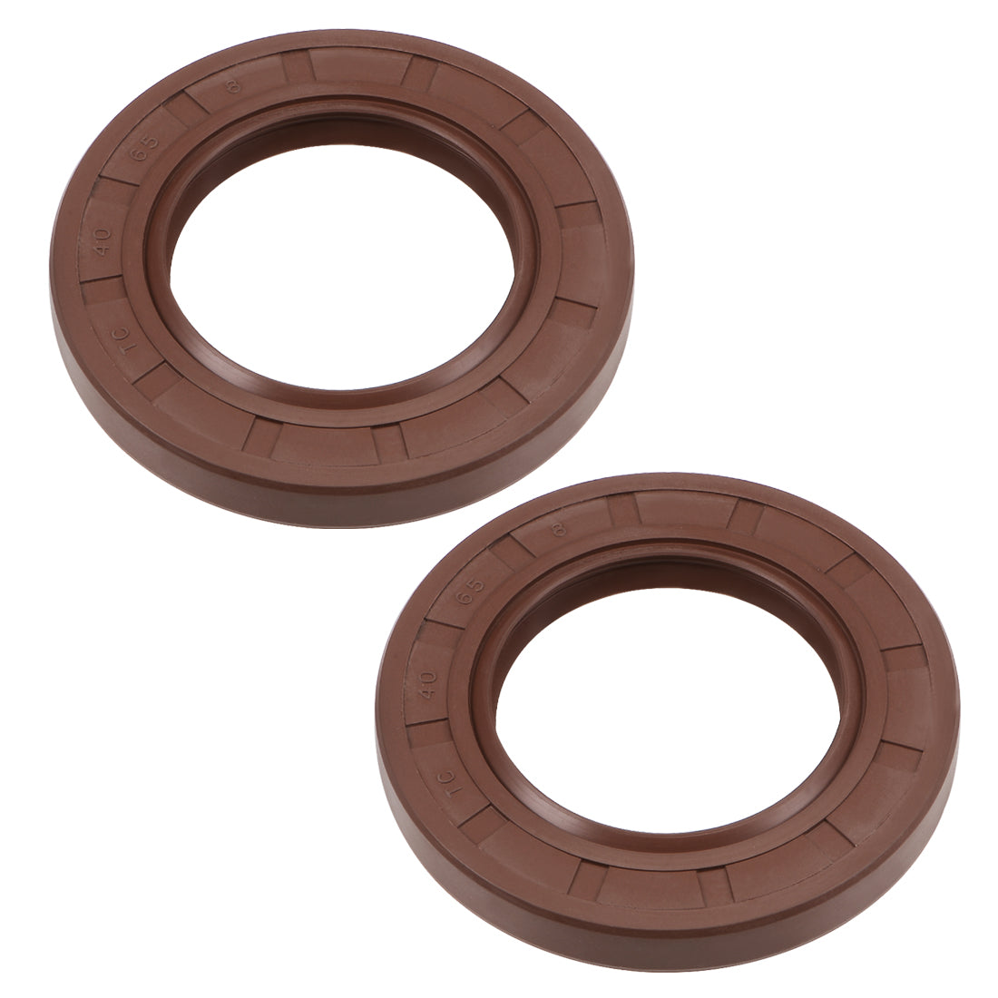 Harfington Oil Seal 40mm Inner Dia Fluorine Rubber Double Lip Seals 2Pcs