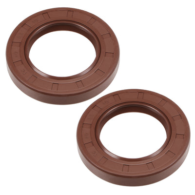 Harfington Oil Seal 40mm Inner Dia Fluorine Rubber Double Lip Seals 2Pcs