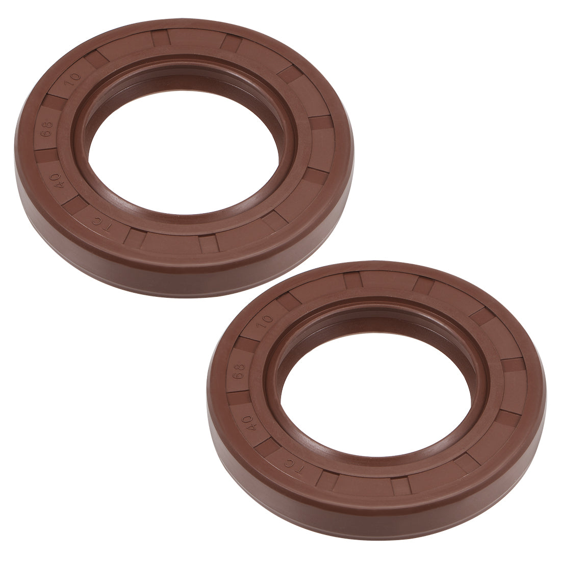 Harfington Oil Seal 40mm Inner Dia Fluorine Rubber Double Lip Seals 2Pcs