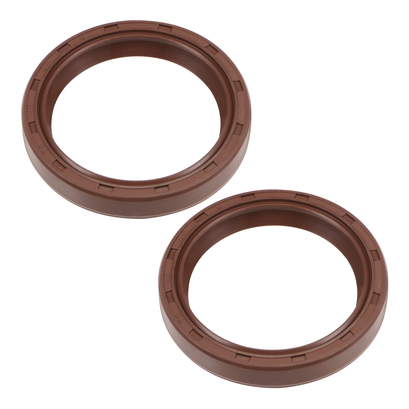 Harfington Oil Seal 40mm Inner Dia Fluorine Rubber Double Lip Seals 2Pcs