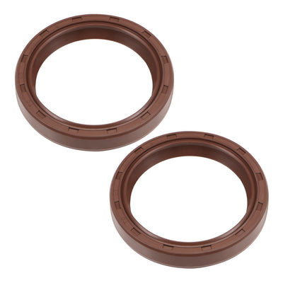 Harfington Oil Seal 40mm Inner Dia Fluorine Rubber Double Lip Seals 2Pcs