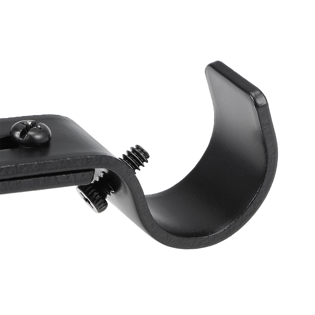 uxcell Uxcell Curtain Rod Bracket Iron Single Holder Support for 26mm Drapery Rod, 90 x 45 x 20mm Black