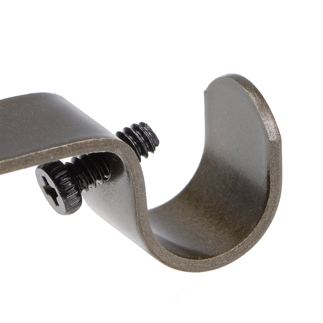 uxcell Uxcell Curtain Rod Bracket Iron Single Holder Support for 16mm Drapery Rod, 73 x 36 x 16mm Brown 6Pcs