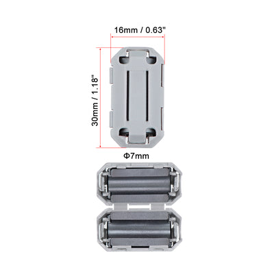 Harfington Ferrite Cores Ring Clip-On RFI EMI Noise Filter Clip