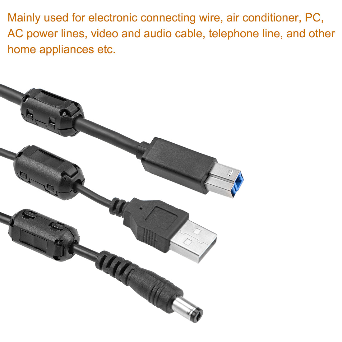 Harfington Ferrite Cores Ring Clip-On RFI EMI Noise Filter Clip