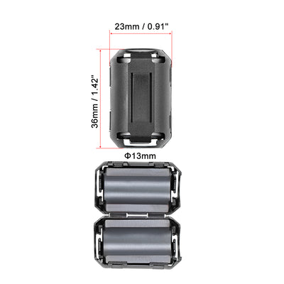 Harfington Ferrite Cores Ring Clip-On RFI EMI Noise Filter Clip