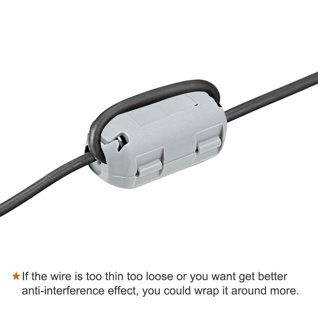 Harfington Ferrite Cores Ring Clip-On RFI EMI Noise Filter Clip
