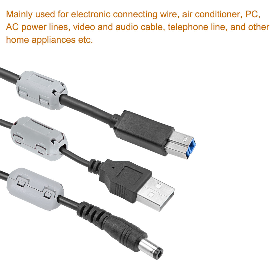 Harfington Ferrite Cores Ring Clip-On RFI EMI Noise Filter Clip