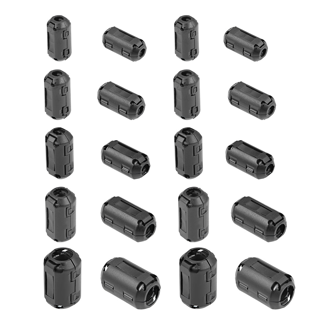 Harfington Ferrite Cores Ring Clip-On RFI EMI Noise Suppression Filter Cable Clip Set