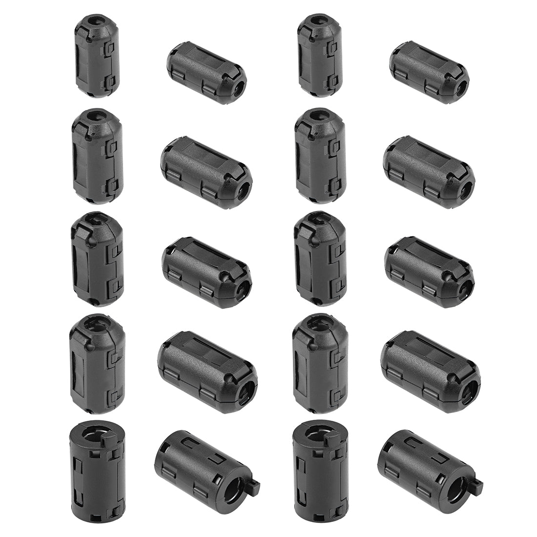 Harfington Ferrite Cores Ring Clip-On RFI EMI Noise Suppression Filter Cable Clip Set