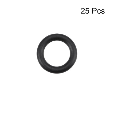 Harfington Uxcell O-Rings Nitrile Rubber 7.6mm Inner Diameter 12mm OD 2.2mm Width Round Seal Gasket 25 Pcs
