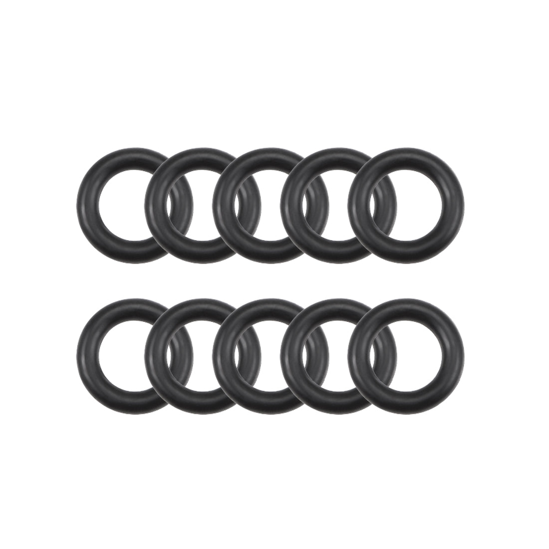 uxcell Uxcell O-Rings Nitrile Rubber 6.6mm Inner Diameter 11mm OD 2.2mm Width Round Seal Gasket 10 Pcs