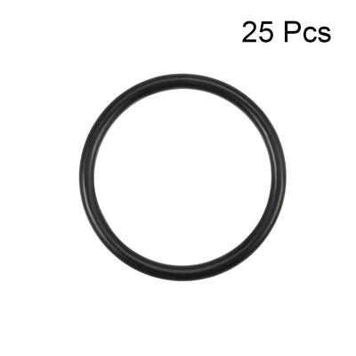Harfington Uxcell O-Rings Nitrile Rubber 22.6mm Inner Diameter 27mm OD 2.2mm Width Round Seal Gasket 25 Pcs